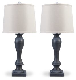 Ashley Samland Gray Blue Traditional Table Lamp (Set of 2) L208384