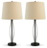 Ashley Travisburg Clear/Black Casual Table Lamp (Set of 2) L430814
