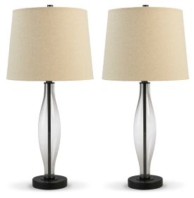 Ashley Travisburg Clear/Black Casual Table Lamp (Set of 2) L430814