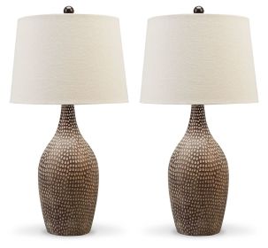 Ashley Laelman Brown/Gray Casual Table Lamp (Set of 2) L243304