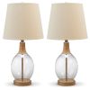 Ashley Clayleigh Clear/Brown Casual Table Lamp (Set of 2) L431564