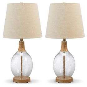 Ashley Clayleigh Clear/Brown Casual Table Lamp (Set of 2) L431564