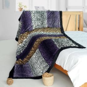 Onitiva - [Imagination] Patchwork Throw Blanket (61 by 86.6 inches) - ONITIVA-BLK-100