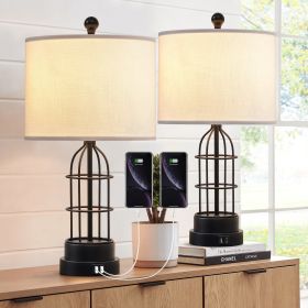 Metal USB Table Lamp (Set of 2)