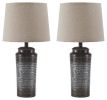 Ashley Norbert Gray Casual Table Lamp (Set of 2) L204064