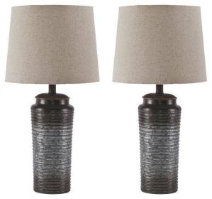 Ashley Norbert Gray Casual Table Lamp (Set of 2) L204064