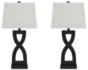 Ashley Amasai Black Contemporary Table Lamp (Set of 2) L243144