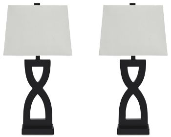 Ashley Amasai Black Contemporary Table Lamp (Set of 2) L243144