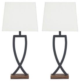 Ashley Makara Black+Brown Casual Table Lamp (Set of 2) L204174