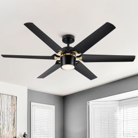 56 " Integrated LED Light Ceiling Fan with White ABS Blade
