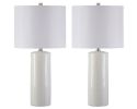 Ashley Steuben White Contemporary Table Lamp (Set of 2) White L177904