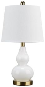 Ashley Makana White+Brass Contemporary Table Lamp L431504