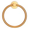 Towel Ring Golden Gold; Bath Hand Towel Ring Thicken Space Aluminum Round Towel Holder for Bathroom - as Pic