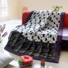 Onitiva - [Tasteful Life -A] Patchwork Throw Blanket (86.6 by 63 inches) - onitiva-blk-002