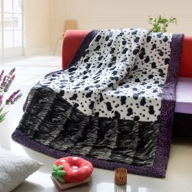 Onitiva - [Tasteful Life -A] Patchwork Throw Blanket (86.6 by 63 inches) - onitiva-blk-002