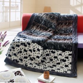 Onitiva - [Tasteful Life -B] Patchwork Throw Blanket (86.6 by 63 inches) - onitiva-blk-004