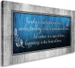 Family Wall Art-Canvas Wall Art for Living Room- Family Quotes Blue Wall Decor- Motto Picture Prints Framed Artwork - blue - 20inchx40inch
