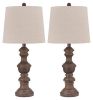 Ashley Magaly Brown Casual Table Lamp (Set of 2) L276024