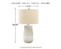 Ashley Shavon Beige+White Casual Table Lamp L100724