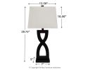 Ashley Amasai Black Contemporary Table Lamp (Set of 2) L243144
