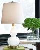Ashley Makana White+Brass Contemporary Table Lamp L431504