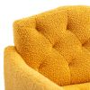 Accent Chair ,leisure single sofa with Rose Golden feet - Mustard Teddy