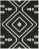 Charcoal and Ivory Olefin Shag Area Rug 5x8