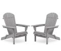 Wood Lounge Patio Chair for Garden Outdoor Wooden Folding Adirondack Chair Set of 2 Solid Cedar Wood Lounge Patio Chair for Garden