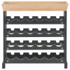 vidaXL Wine Cabinet Black 27.6"x8.9"x27.8" MDF