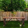 2-Person Rustic Garden Bench;  Outdoor Wagon Wheel Porch Bench for Backyard Patio Garden;  Brown - Brown