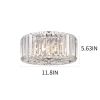 Crystal Chandelier 2-Light Modern Flush Mount Ceiling Light Fixture - chrome
