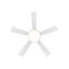 52 In Intergrated LED Ceiling Fan Lighting with White ABS Blade