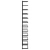 vidaXL Towel Rack Black 9.4"x4.7"x37.8" Steel - Black