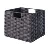 Melanie 3-Pc Foldable Woven Fiber Basket Set, Chocolate