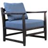 Malibu Accent Chair with Open Wood Frame; Navy Blue; DunaWest - Default