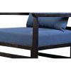 Malibu Accent Chair with Open Wood Frame; Navy Blue; DunaWest - Default