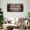 Canvas Wall Art for Living Room|Welcome to Our Home Sign|Framed Wall Art|Welcome Signs for Home Decor|Brown Canvas Prints Wall Picture