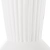 Kurt 6.5 Inch Ceramic Vase with Corrugated Design; White; DunaWest - Default