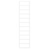 vidaXL Towel Rack White 9.4"x4.7"x37.8" Steel - White