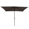 10x6.5ft Aluminum Patio Umbrella w/ 20 LEDs Chocolate - LA01