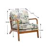 Wood Frame Armchair; Modern Accent Chair Lounge Chair for Living Room - pic