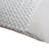 20 x 20 Square Cotton Accent Throw Pillow; Textured Dotted Fabric Details; White - as Pic