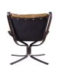 Carney Accent Chair; Coffee Top Grain Leather 59831 - as Pic