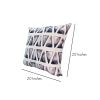 20 x 20 Modern Square Cotton Accent Throw Pillow; Triangular Pattern; Gray; White - as Pic