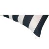 20 x 20 Modern Square Cotton Accent Throw Pillow; Classic Block Stripes; Black; White - as Pic