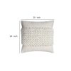 20 x 20 Square Cotton Accent Throw Pillow; Textured Dotted Fabric Details; White - as Pic