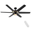 56 " Integrated LED Light Ceiling Fan with White ABS Blade