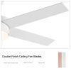 52 In. Integrated LED Light Ceiling Fan with White ABS Blade