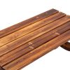 2-Person Rustic Garden Bench;  Outdoor Wagon Wheel Porch Bench for Backyard Patio Garden;  Brown - Brown
