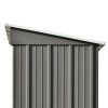 Patio 5ft Wx3ft. L Garden Shed; Metal Lean-to Storage Shed with Lockable Door; Tool Cabinet for Backyard; Lawn; Garden - Gray